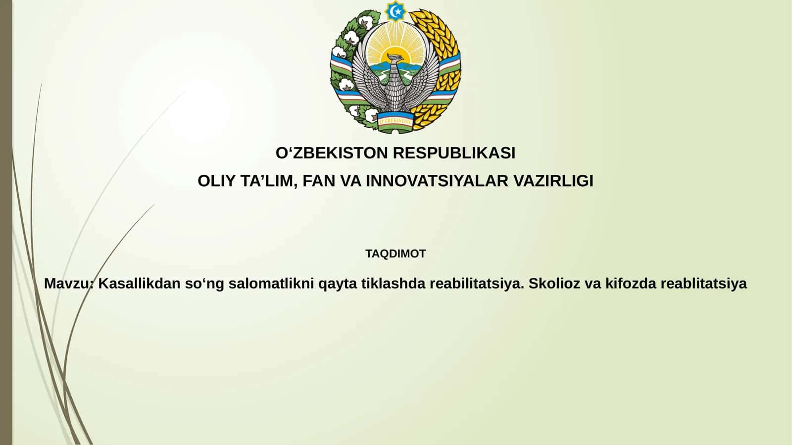 Kasallikdanso‘ngsalomatlikniqaytatiklashdareabilitatsiya.Skoliozvakifozdareablitatsiya 1