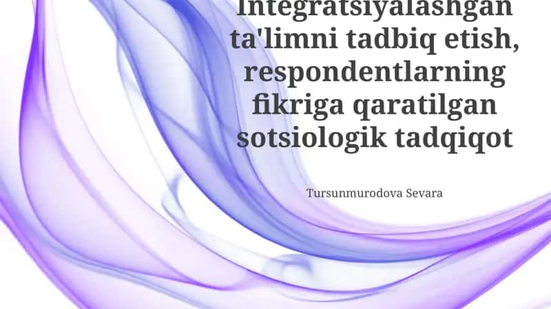 Inklyuziv ta'lim joriy etishga oid respondentlar fikrlari 1