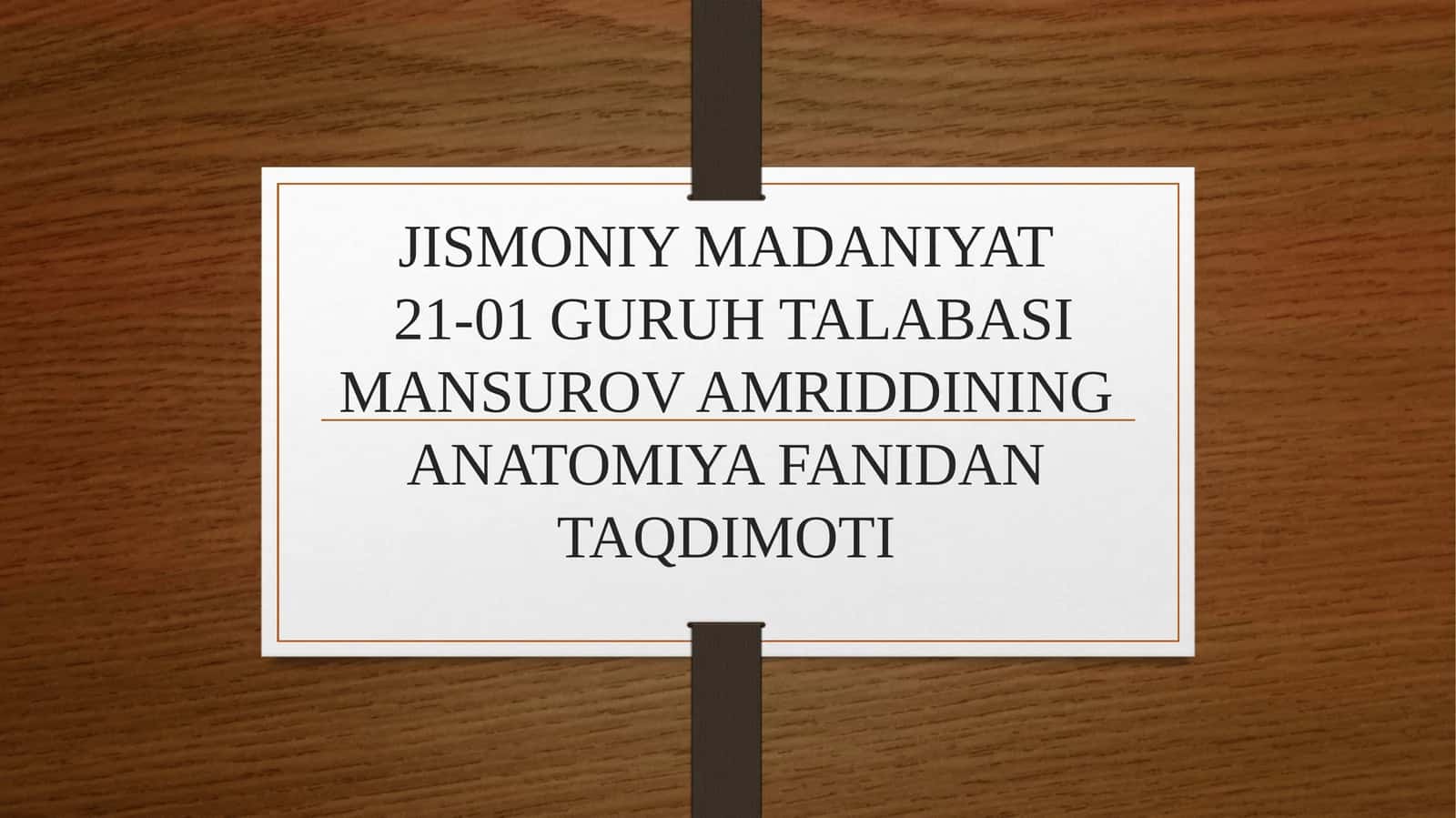 ICHKI ORGANLAR. ICHKI ORGANLARNING UMUMIY TA`RIFI, ULARNING TASNIFI. TANANING BO`YIN, KO`KRAK VA QORIN BO`SHLIG`IDAGI ORGANLAR 1