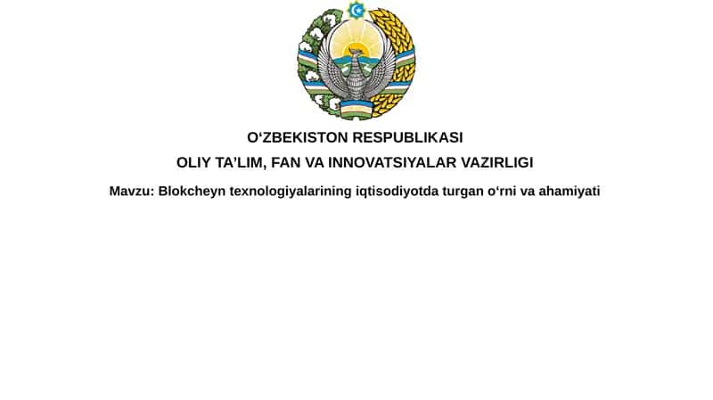 Blokcheyn texnologiyalari 1
