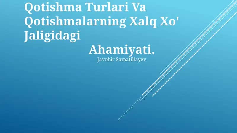Qotishma Turlari Va Qotishmalarning Xalq Xo' Jaligidagi Ahamiyati 1
