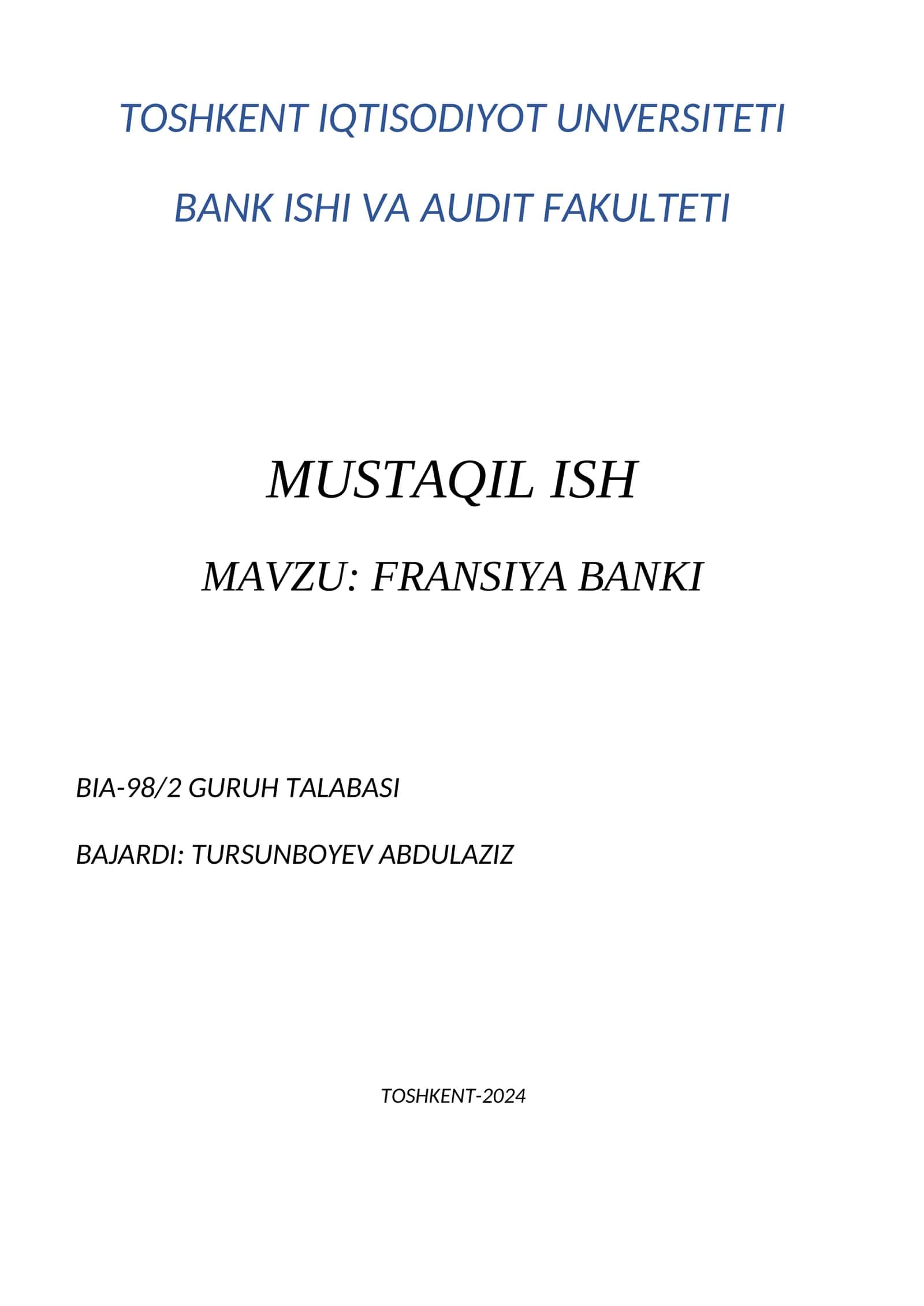 FRANSIYA BANKI 1