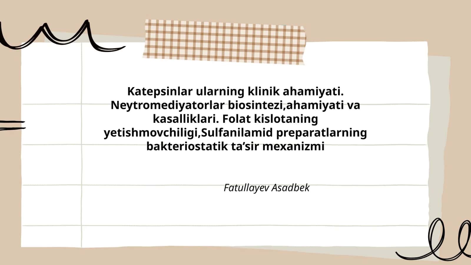 Katepsinlar ularning klinik ahamiyati 1