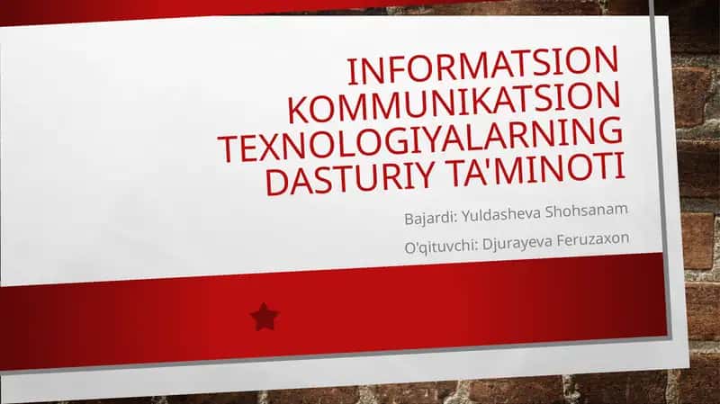 Dasturiy taʼminot 1