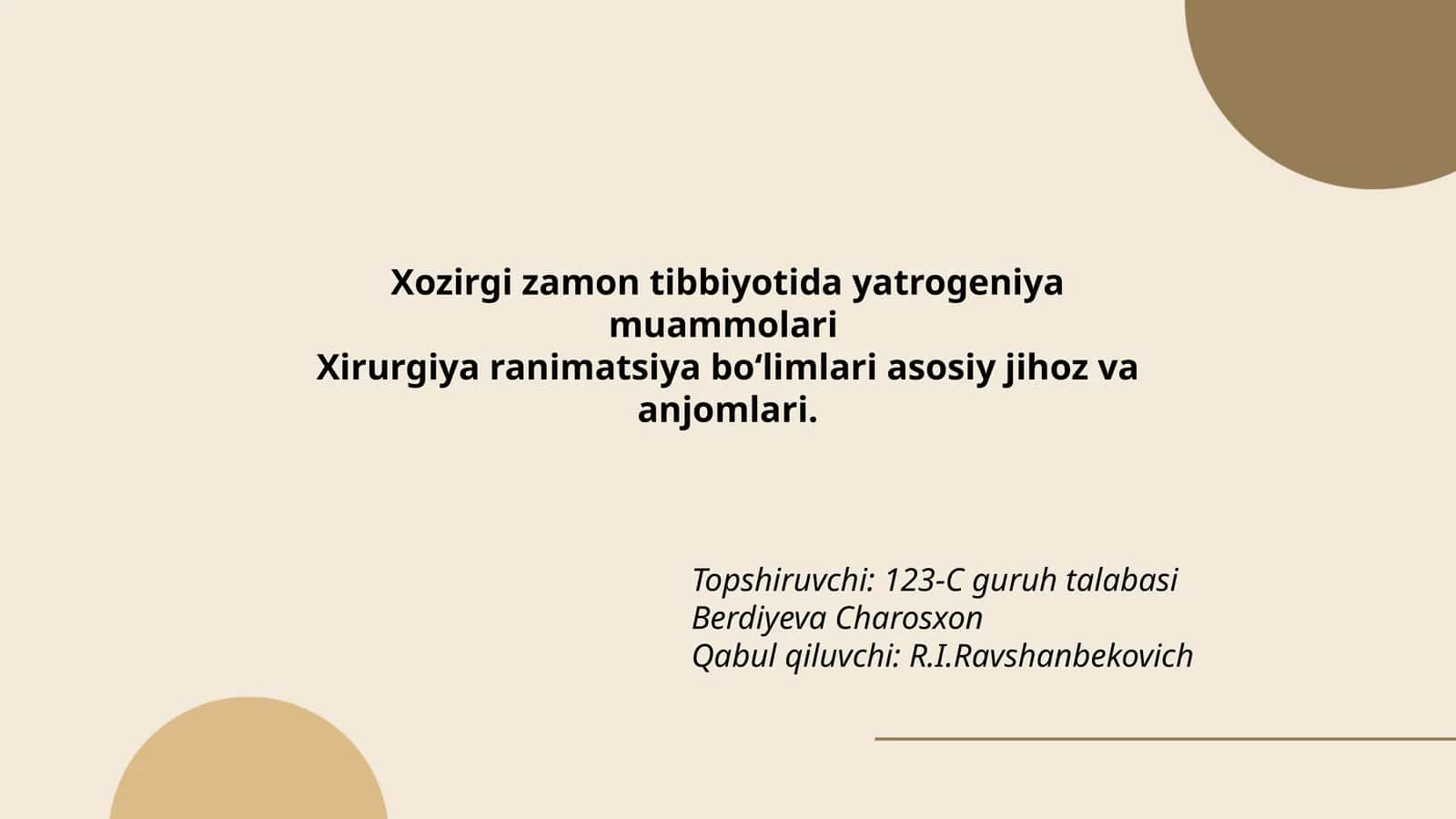 Xozirgi zamon tibbiyotida yatrogeniya muammolari 1