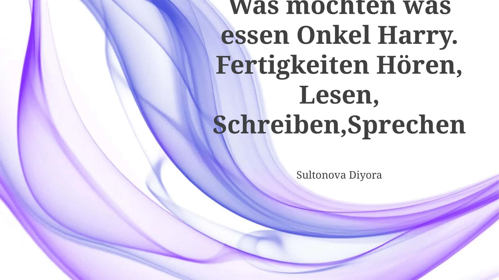 Kulinarische Vorlieben von Onkel Harry 1