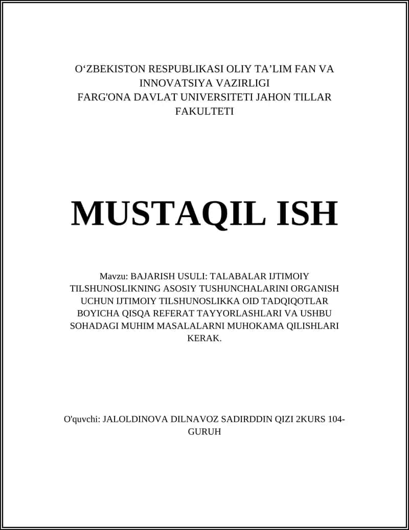 Ijtimoiy Tilshunoslik 1