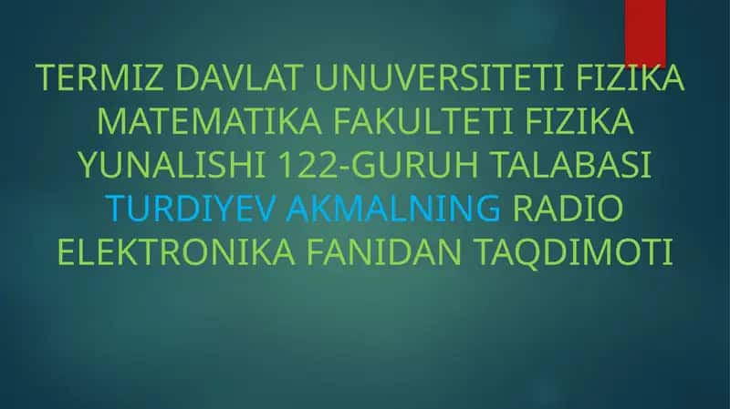 Tiranzistorlar 1