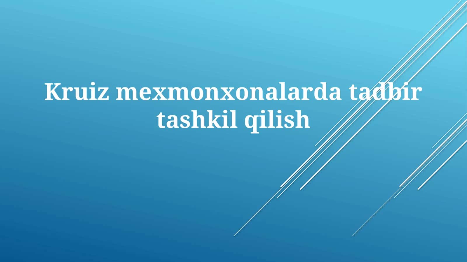 Kruiz mehmonxona tushunchasi va imkoniyatlari 1