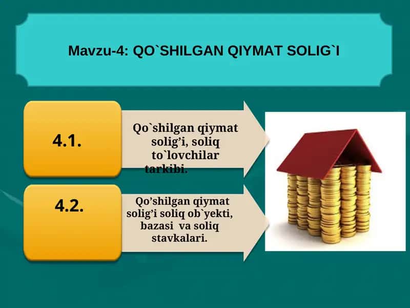 Qo'shilgan qiymat solig'i 1
