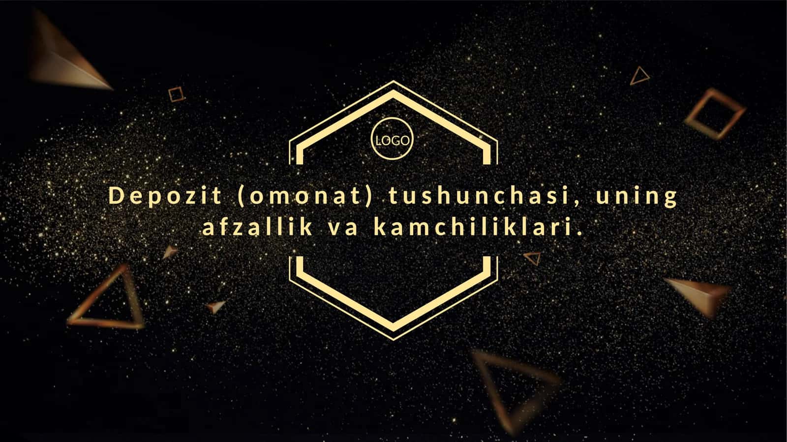 Omonat - bu pul mablag‘larini bankka ma'lum bir muddatga foizlarga yoki foizsiz joylashtirish talab qilib olinguncha omonatlar 1