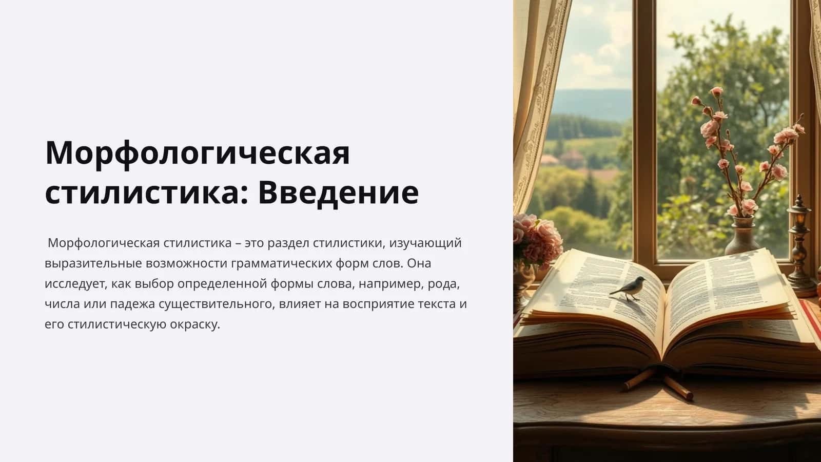 Морфологическая стилистика: Введение 1