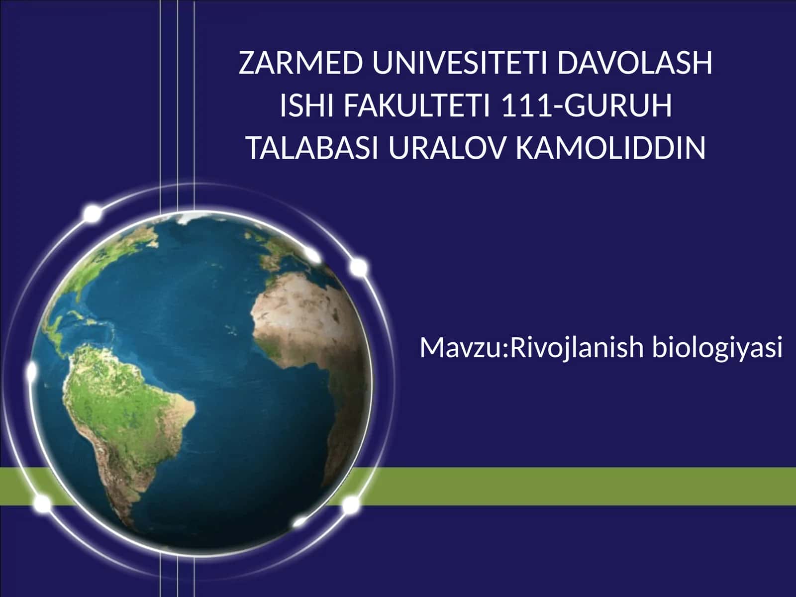 Rivojlanish biologiyasi 1