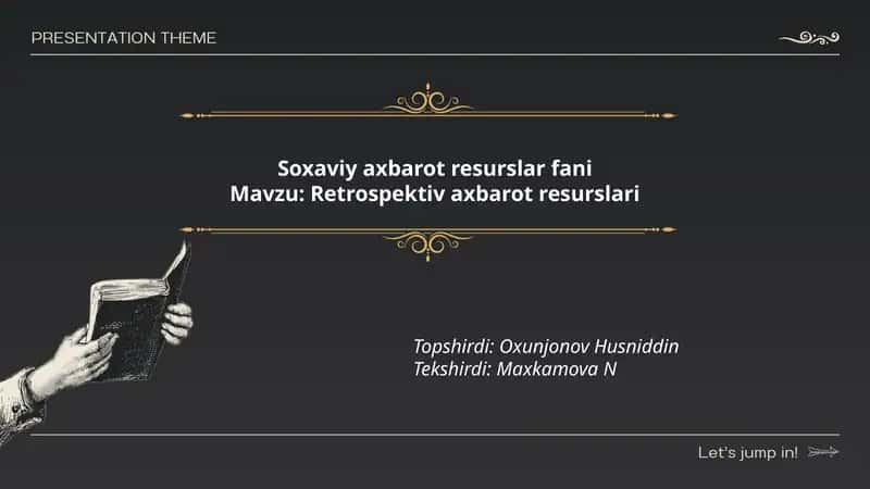 Retrospektiv axbarot resurslari 1