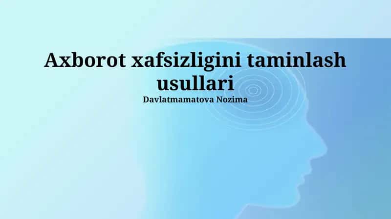 Tarmoq Xavfsizligini Ta'minlash 1