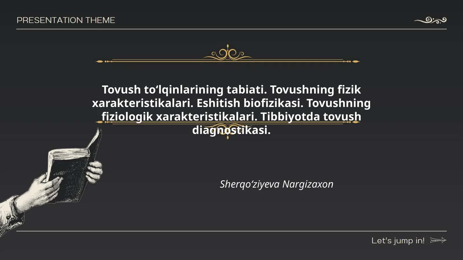 Tovush toʻlqinlarining tabiati 1
