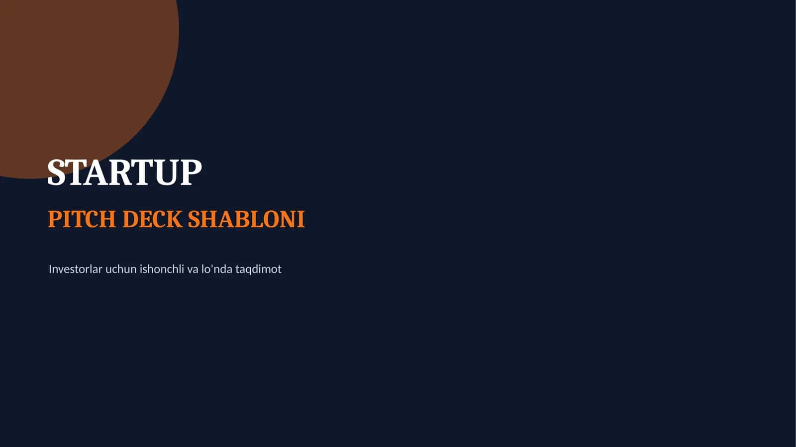 STARTUP PITCH DECK SHABLONI 1