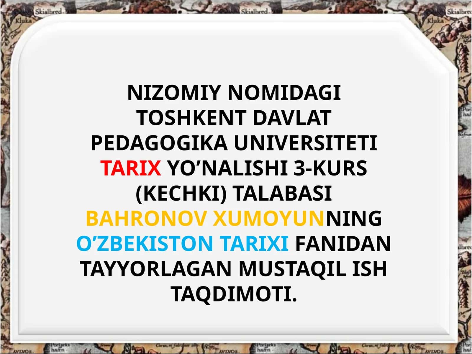O’rta Osiyoxonliklari Tarixi 1