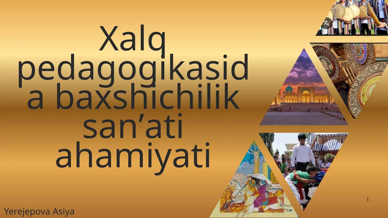 Xalq pedagogikasida baxshichilik sanʼati ahamiyati 1