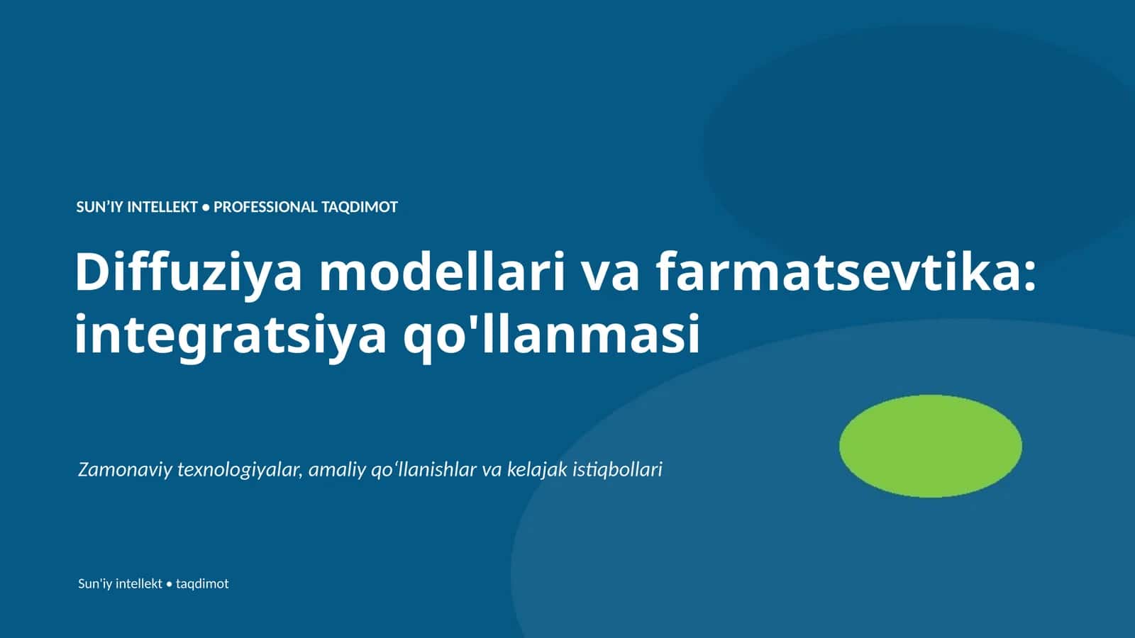 SUNʼIY INTELLEKT • PROFESSIONAL TAQDIMOT 1