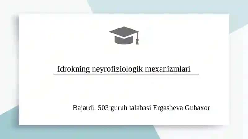 Idrokning neyrofiziologik mexanizmlari