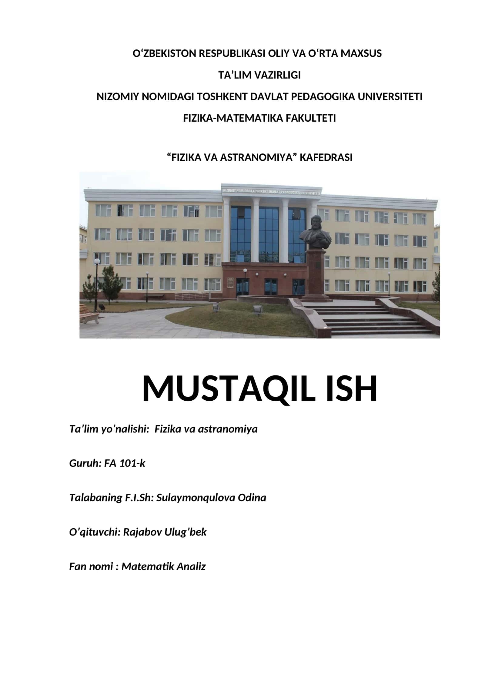 Matematik Analiz Parametrli Berilgan To'g'ri Chiziq Tenglamasi 1