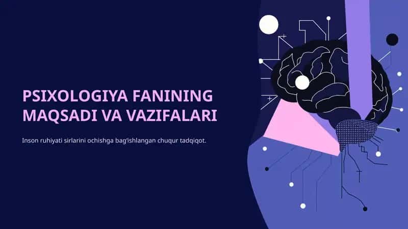 PSIXOLOGIYA FANINING MAQSADI VA VAZIFALARI 1