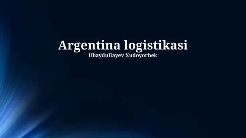 Argentina logistikasi 1