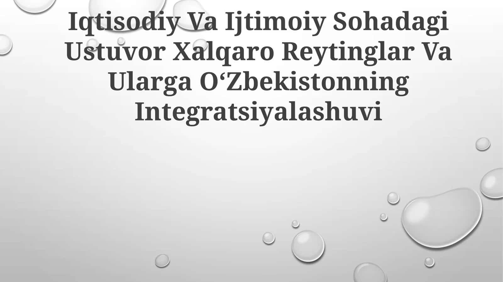 Xalqaro Reytinglar 1