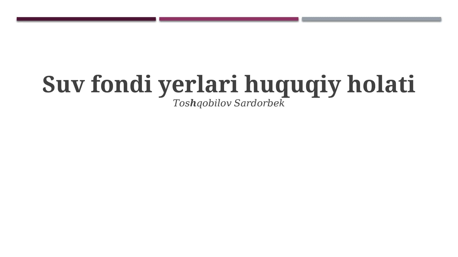 Yer uchastkalarining huquqiy maqomi 1