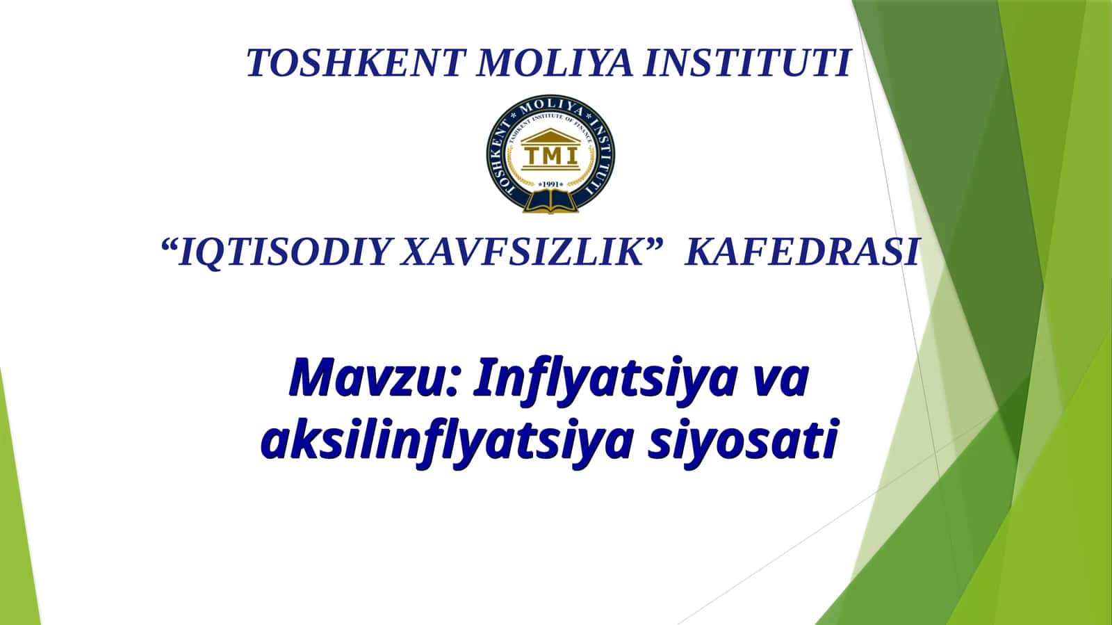 Inflyatsiyavaaksilinflyatsiyasiyosati 1
