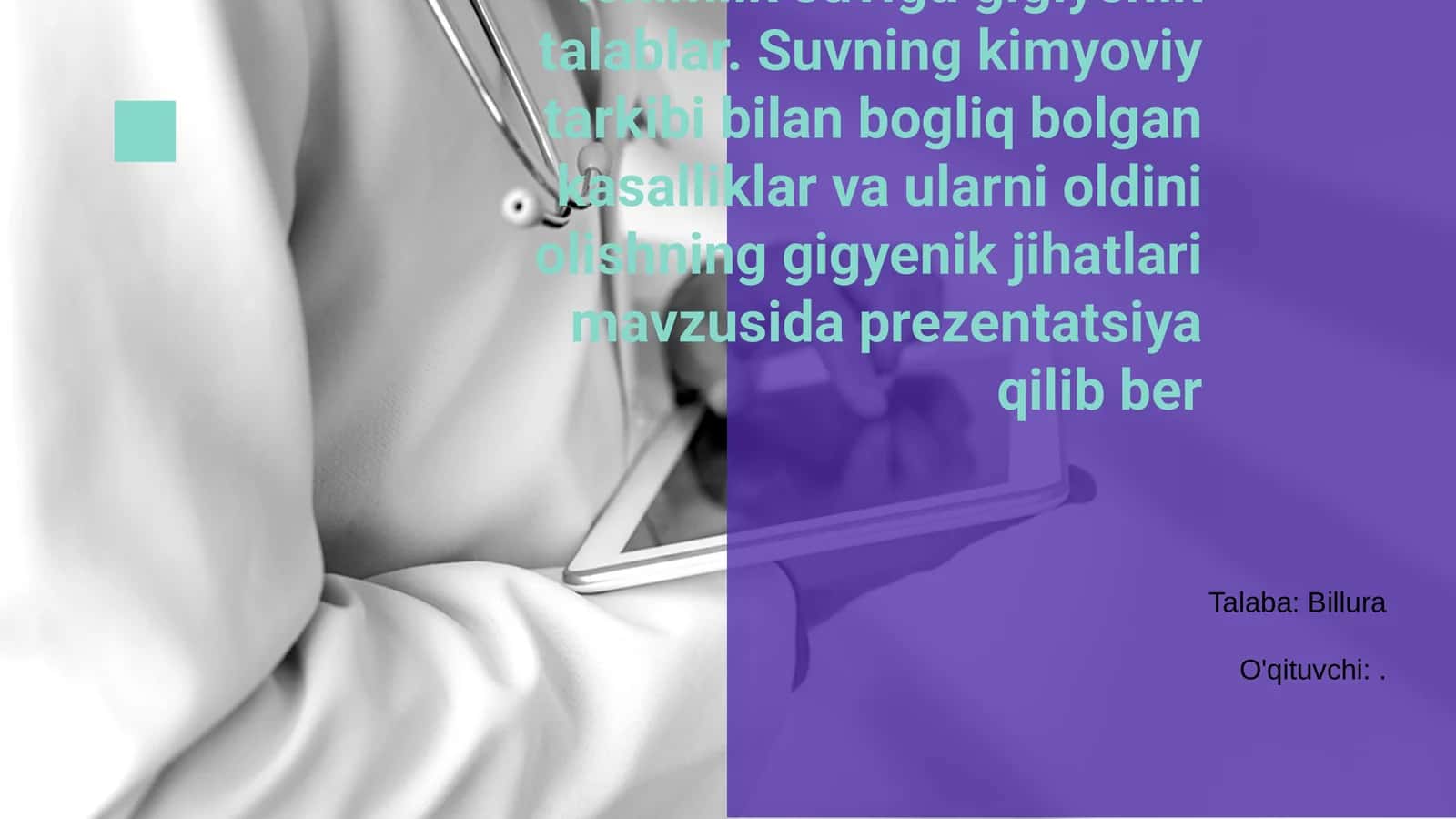 Ichimlik suviga gigiyenik talablar 1
