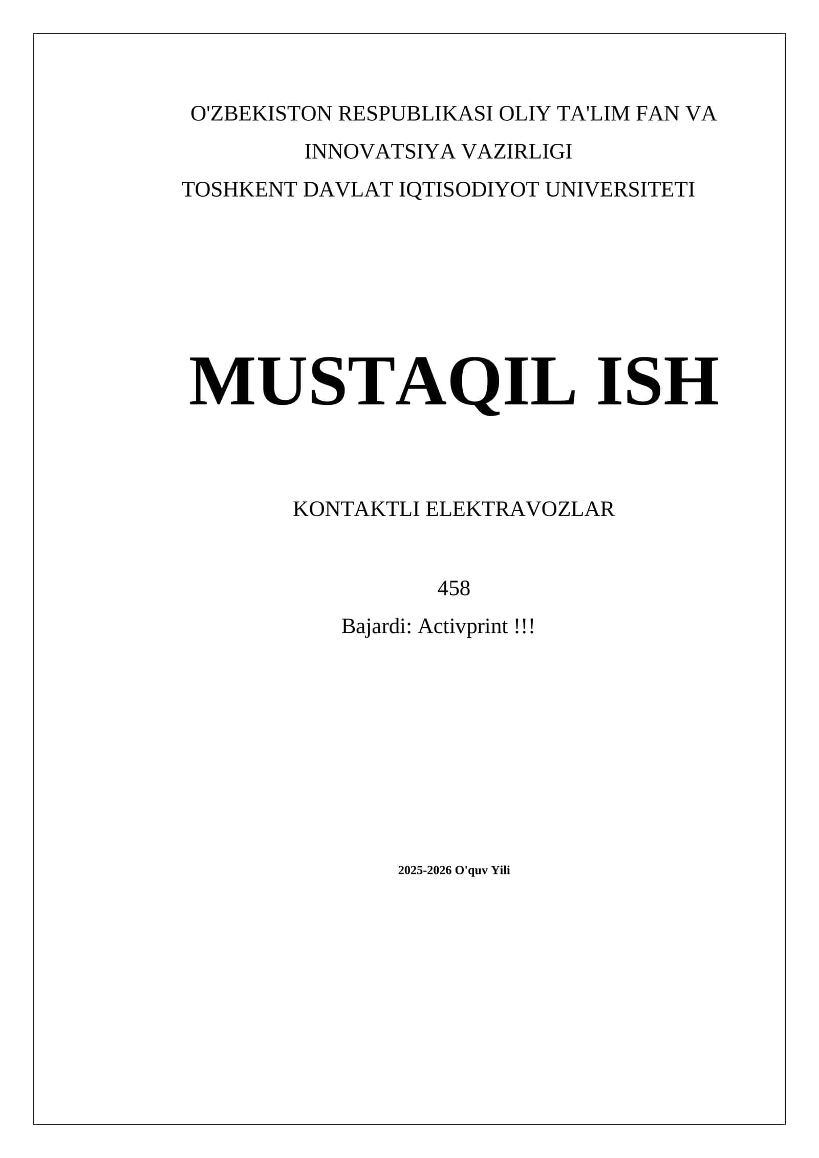 KONTAKTLI ELEKTRAVOZLAR 1