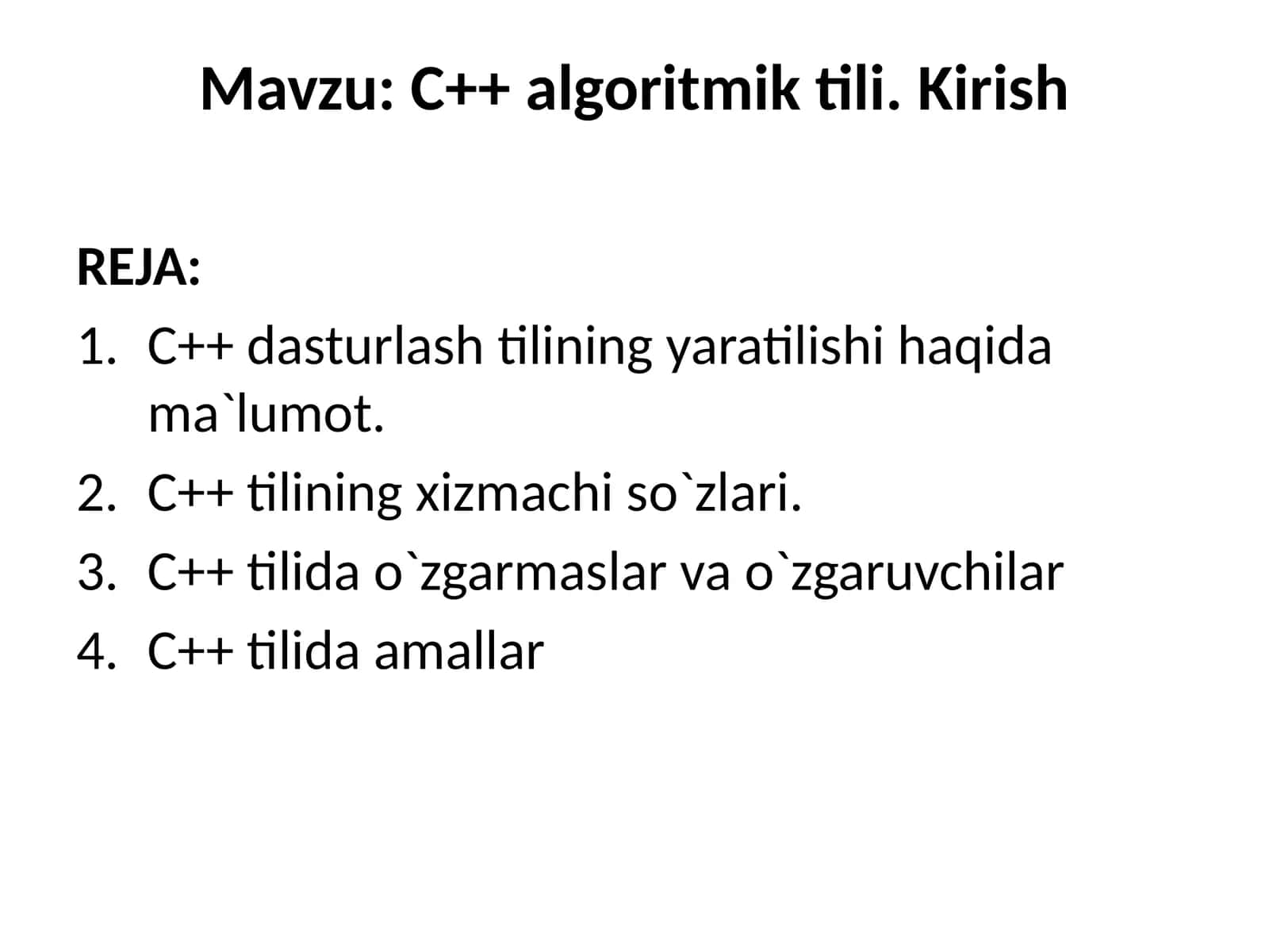 C++algoritmiktili.Kirish 1