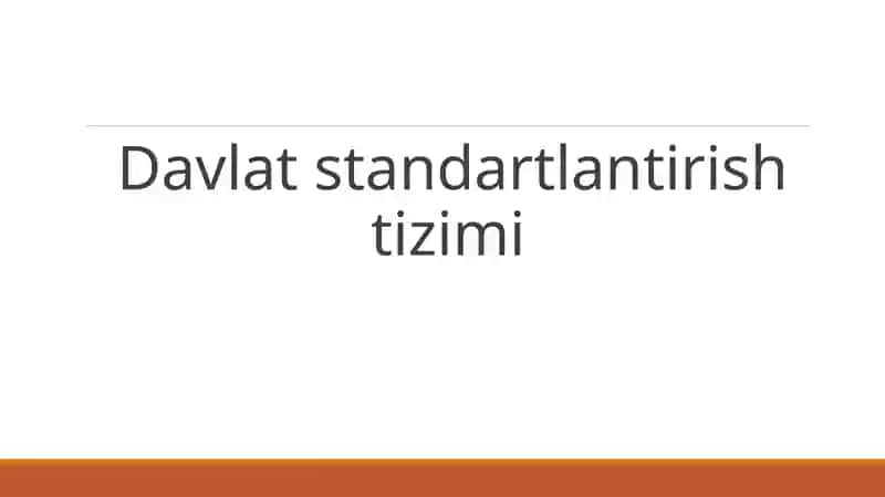 Davlat standartlantirish tizimi