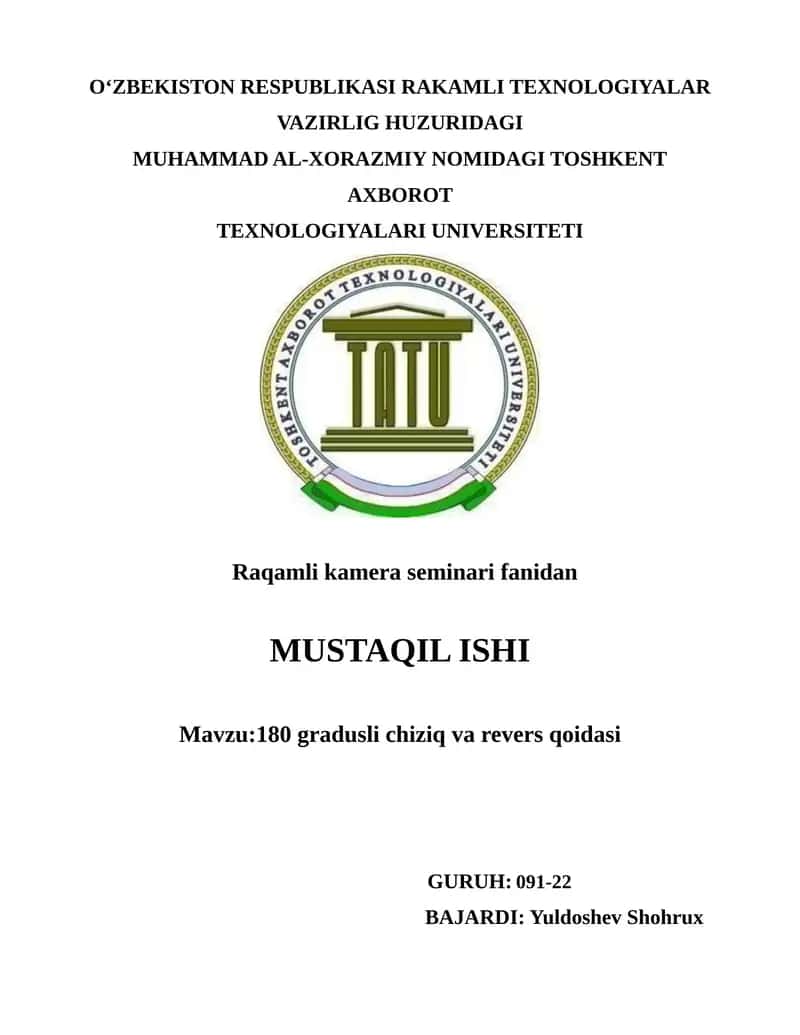 180 gradusli chiziq va revers qoidasi 1