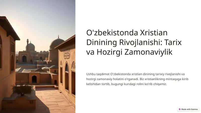 Xristian Dinining Rivojlanishi: Tarix va Hozirgi Zamonaviylik 1