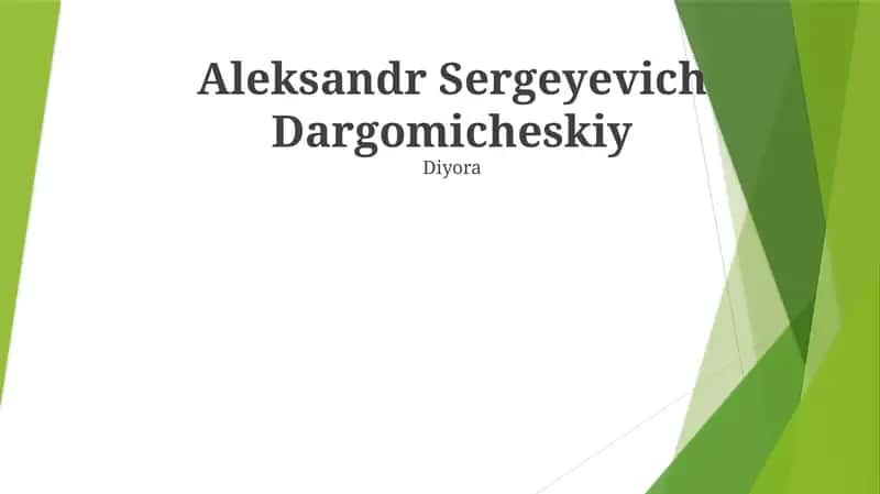 Aleksandr Sergeyevich Dargomicheskiy 1