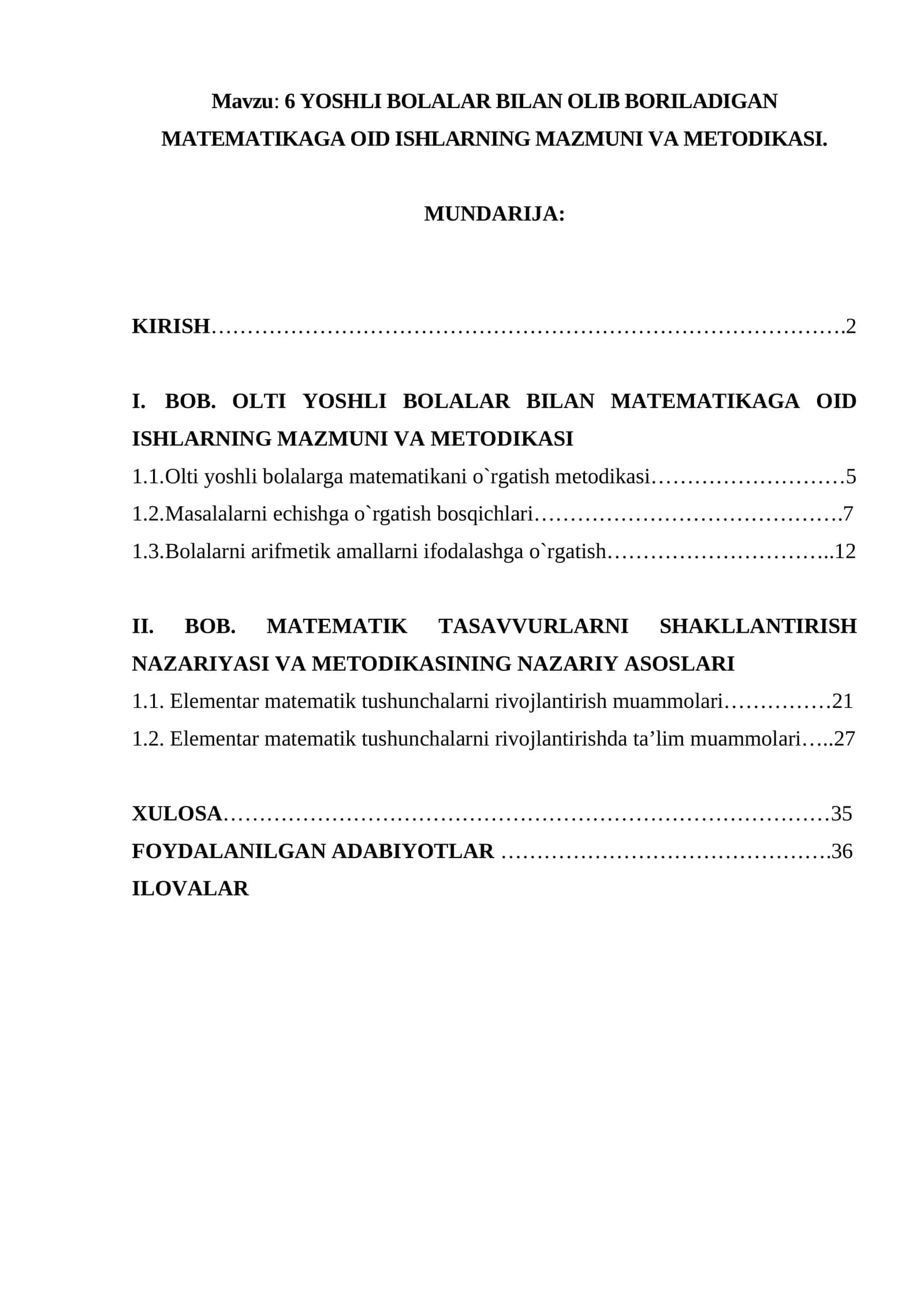 6 YOSHLI BOLALAR BILAN OLIB BORILADIGAN MATEMATIKAGA OID ISHLARNING MAZMUNI VA METODIKASI 1