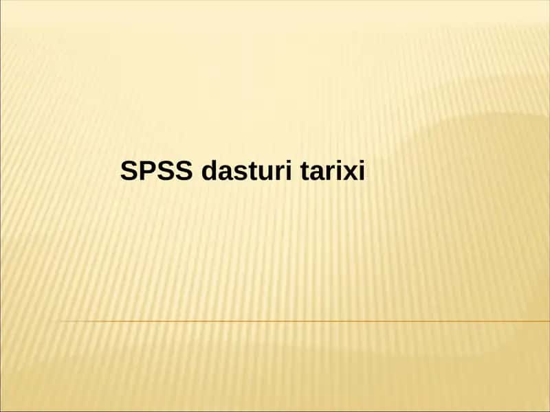 SPSSdasturitarixi 1
