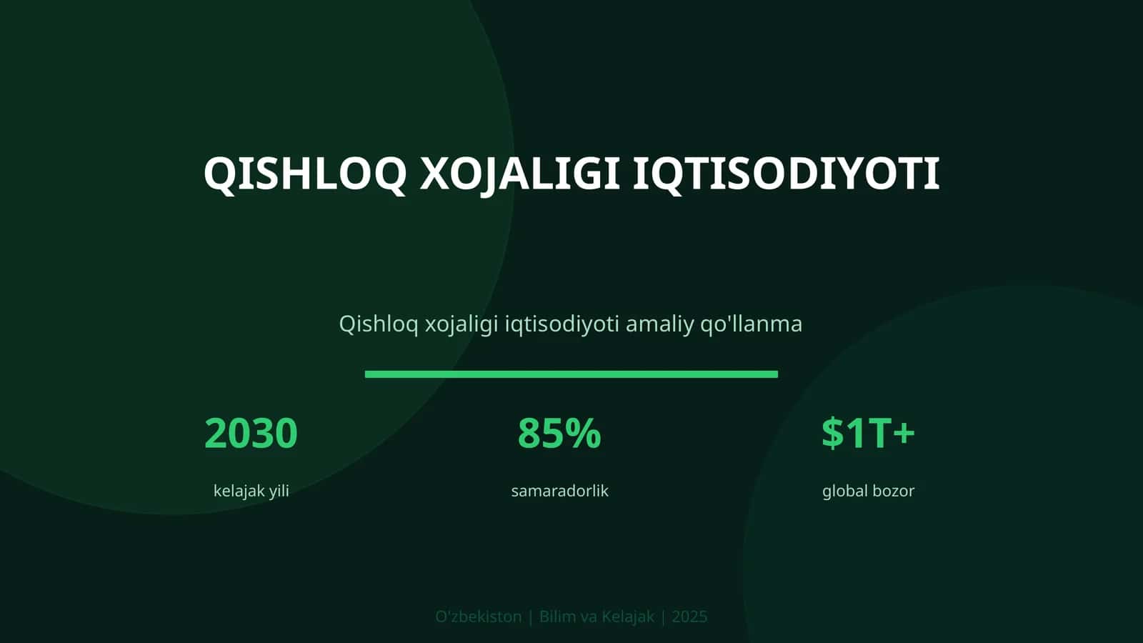 Qishloq xojaligi iqtisodiyoti 1