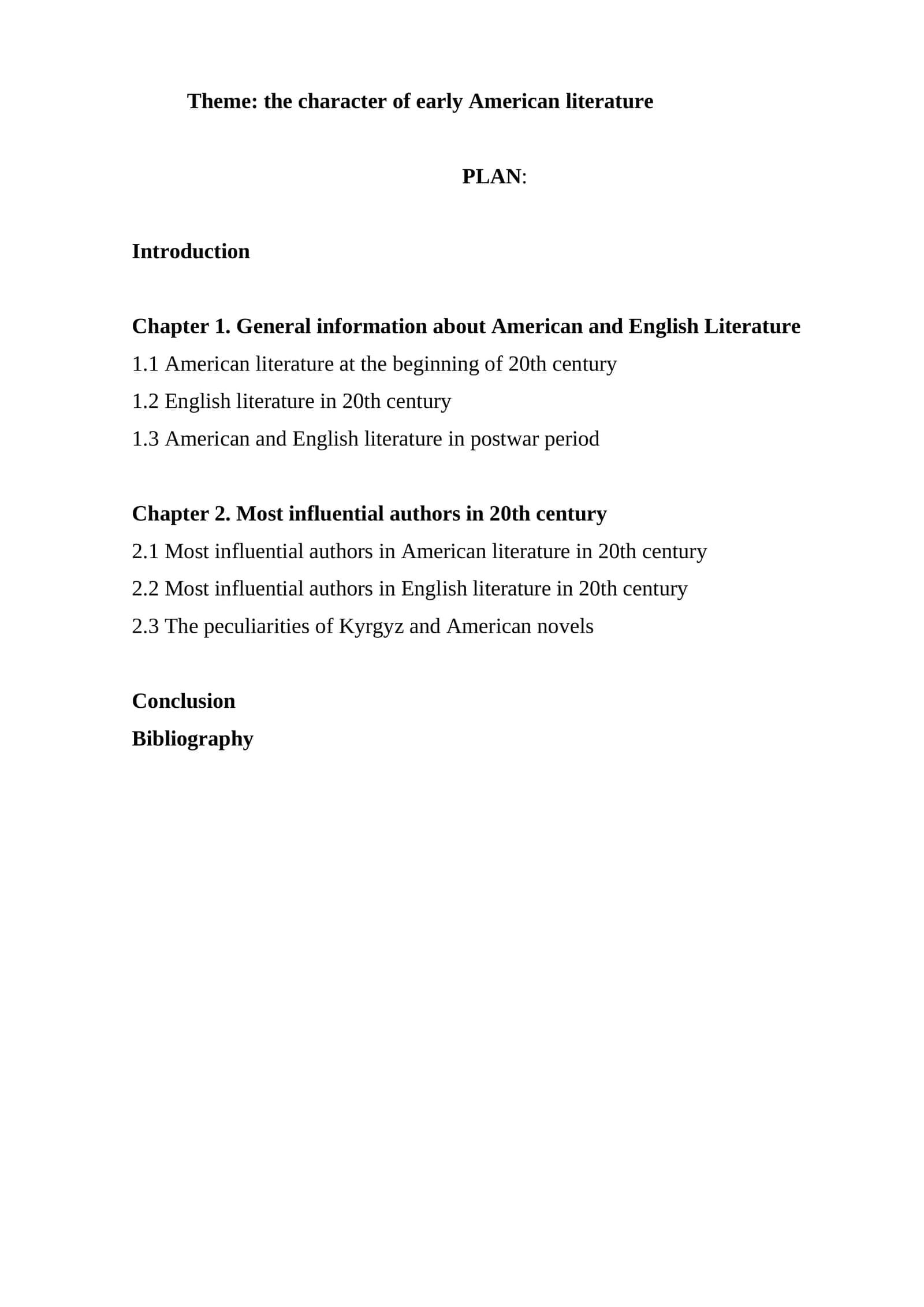 The Character of Early American Literature 1