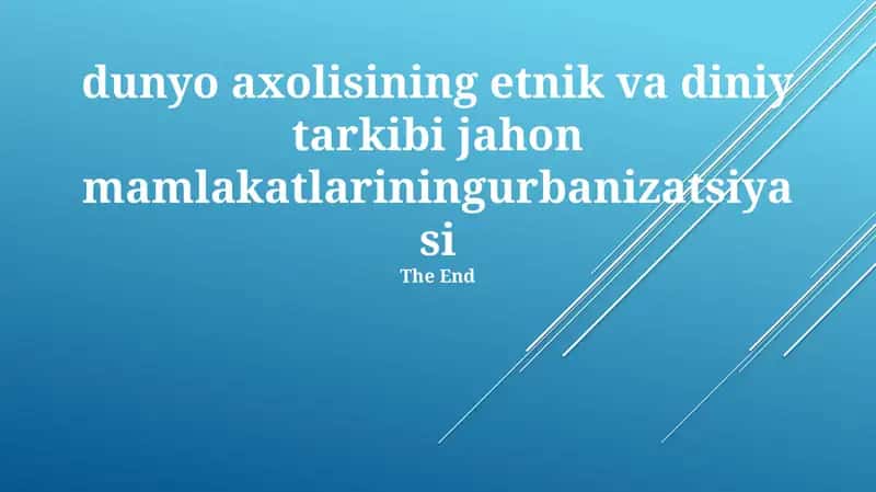 Jahon Etnic Xilma-Xilligi 1