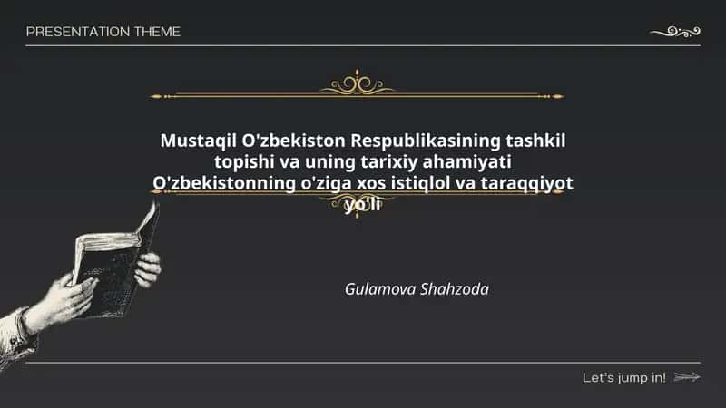 O'zbekiston Respublikasining Mustaqil Tashkil Topishi va Tarixiy Ahamiyati 1