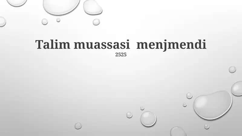 Talim muassasi menjmendi 1