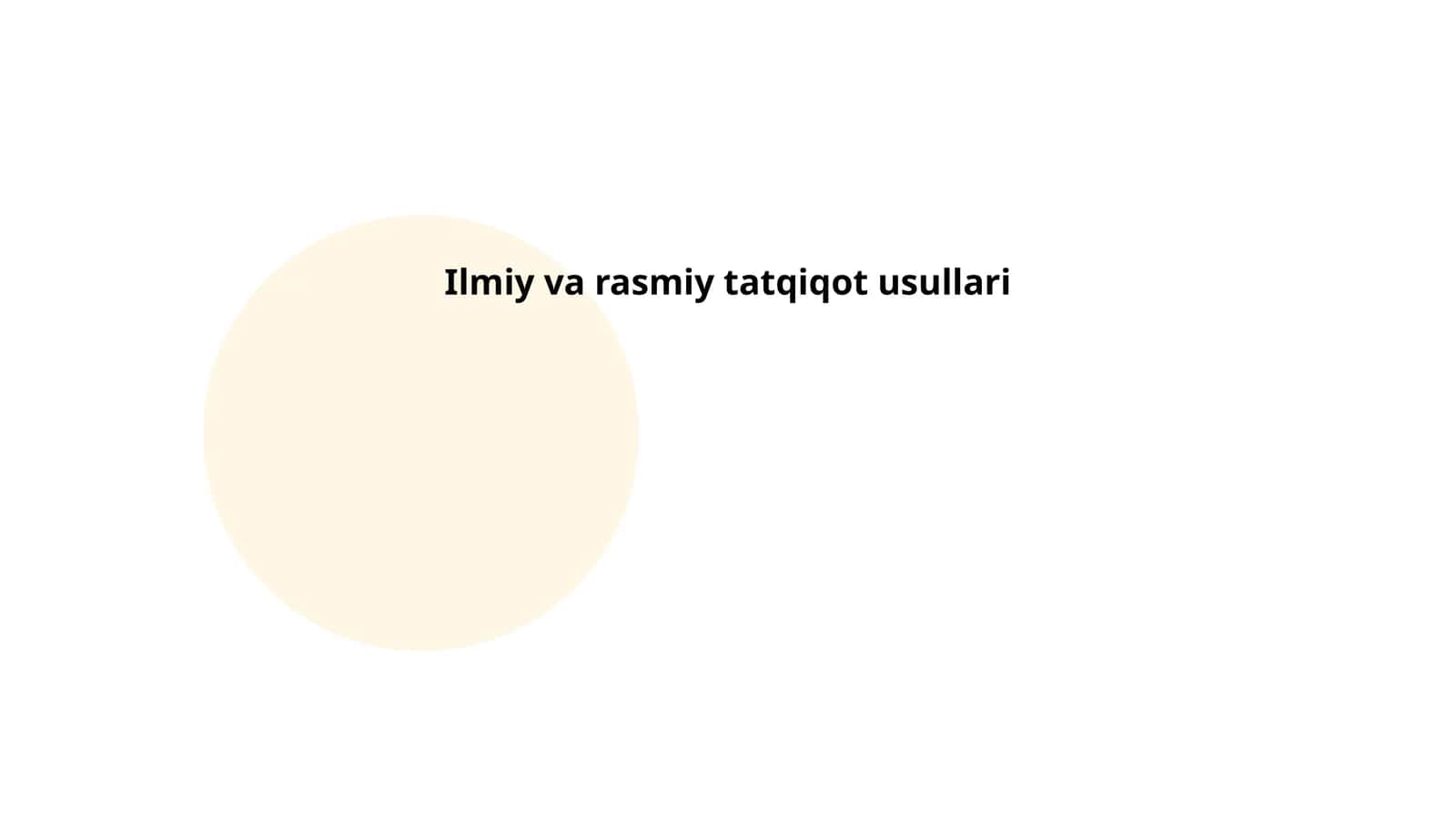 Ilmiy va rasmiy tatqiqot usullari 1