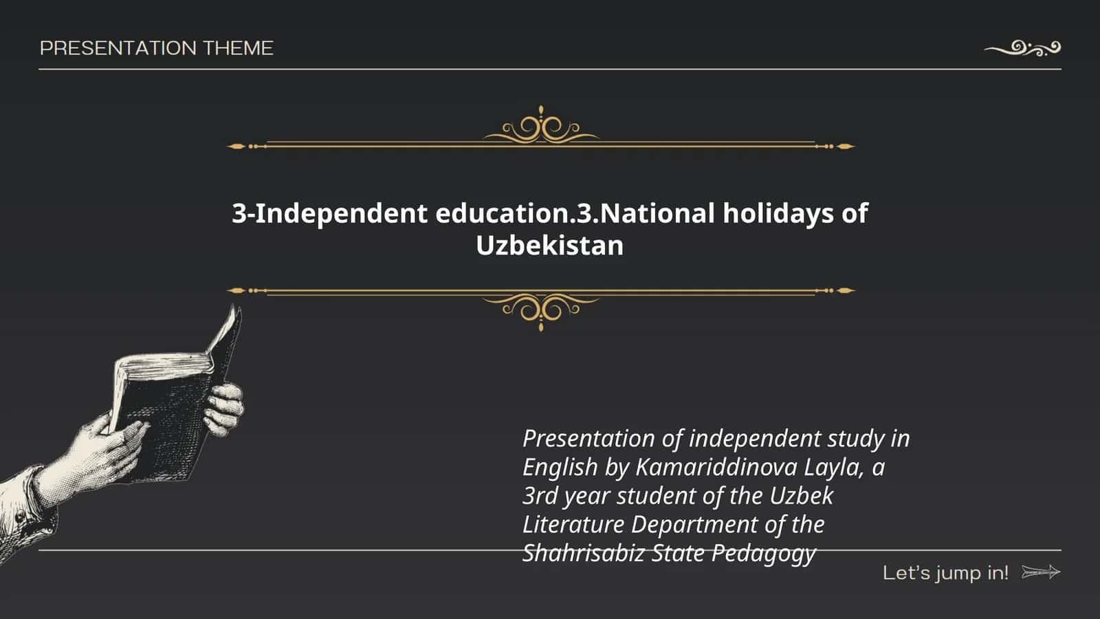 Independent Study Presentation in English 1
