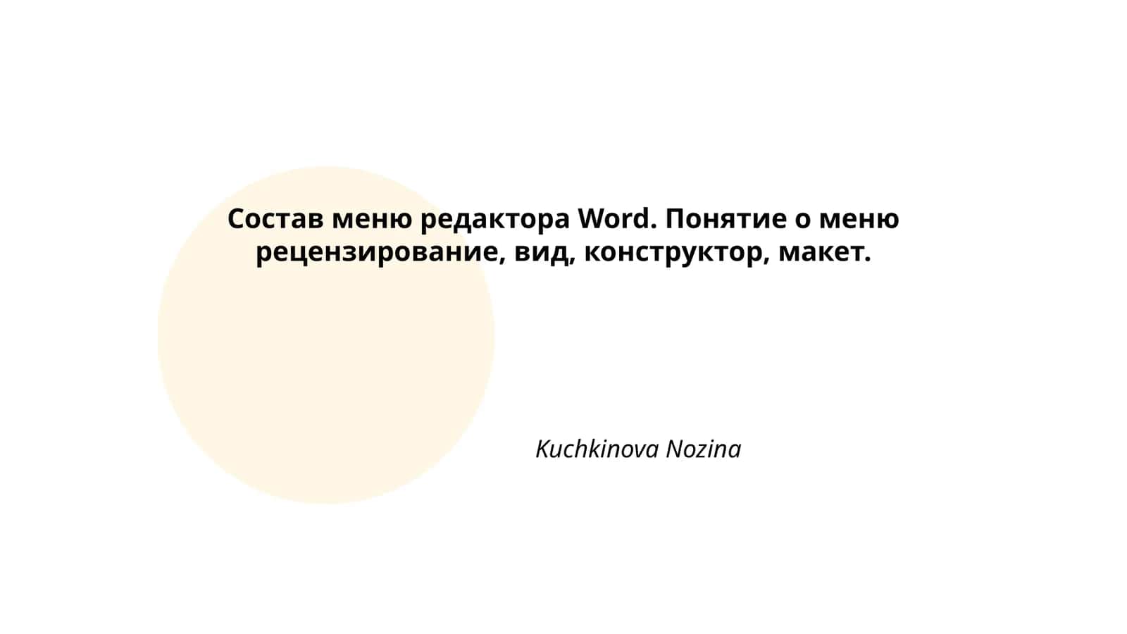 Меню рецензирования в Microsoft Word 1