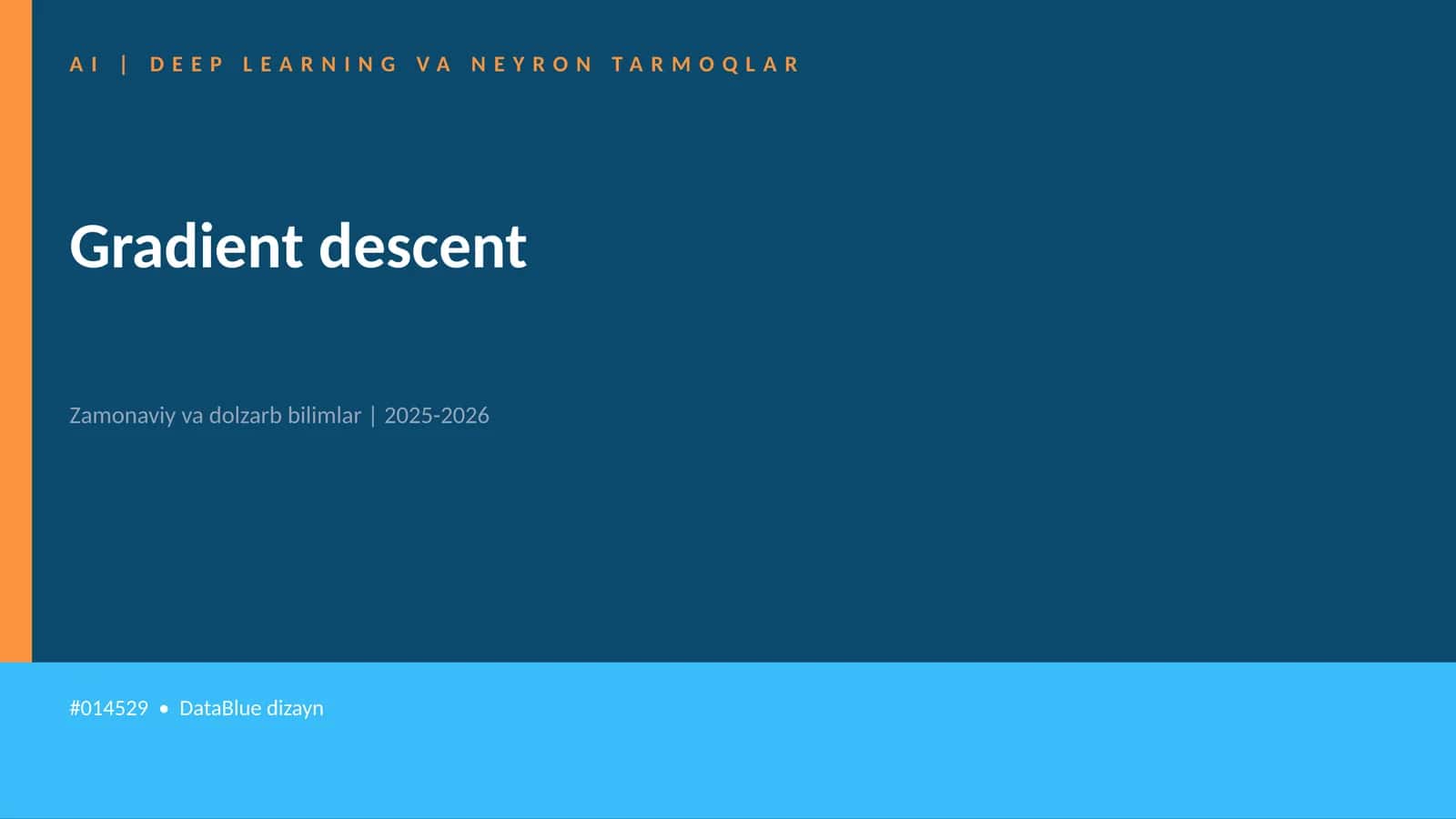 AI | DEEP LEARNING VA NEYRON TARMOQLAR 1