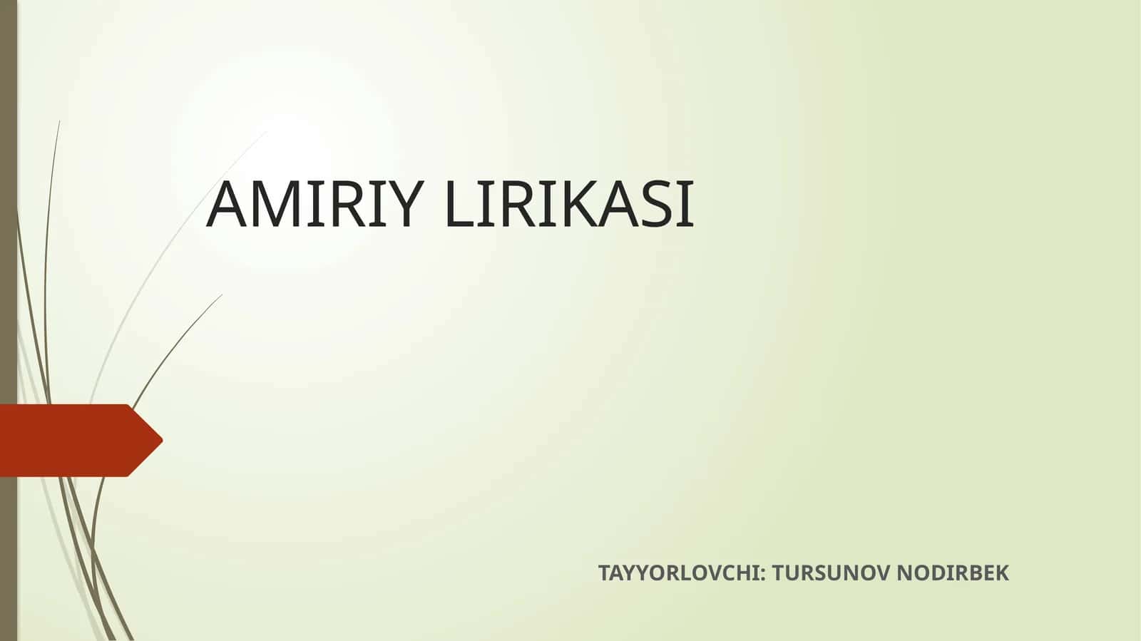 AMIRIY LIRIKASI 1
